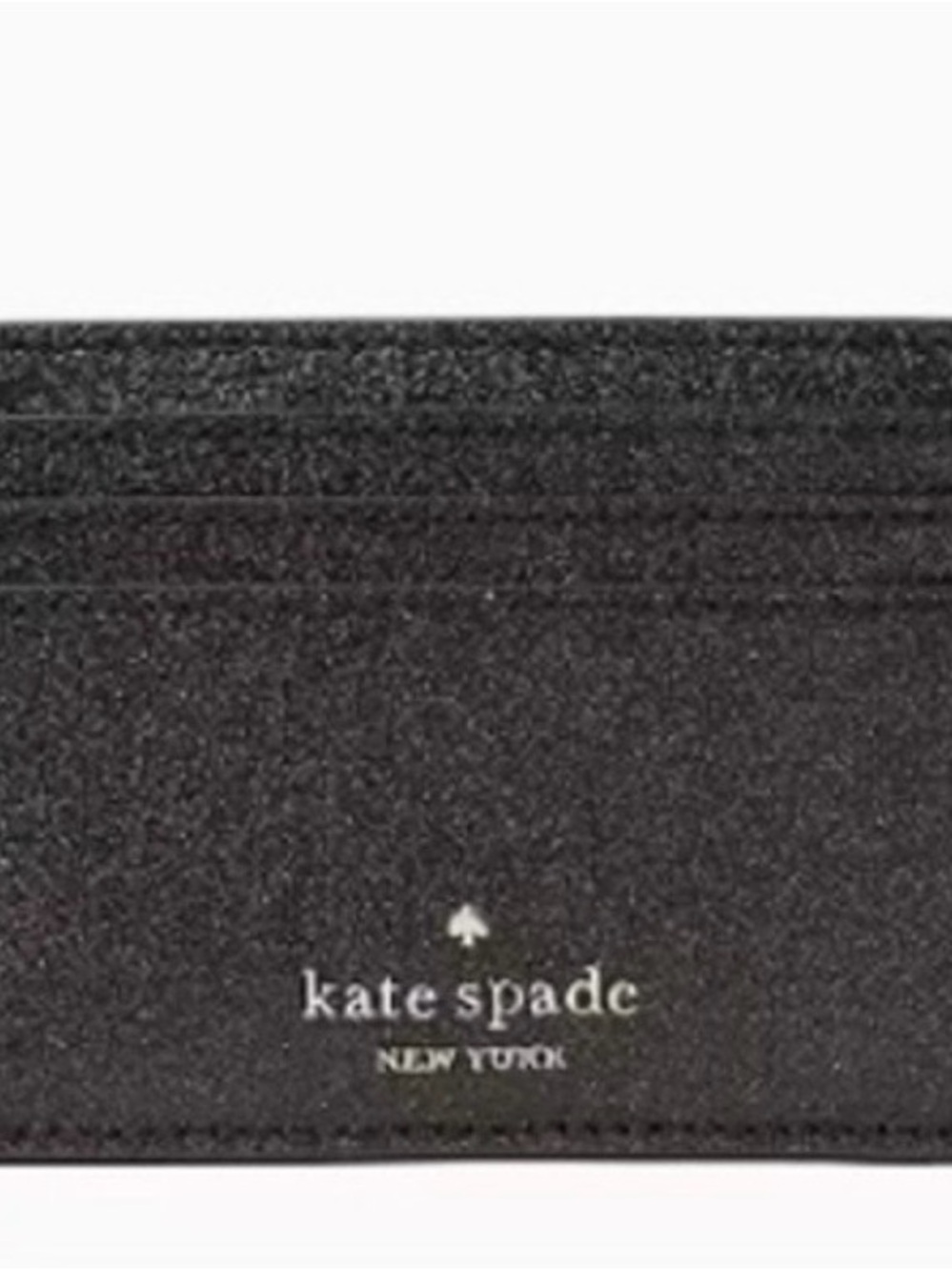 Kate Spade Black Joeley Glitter Card  Holder